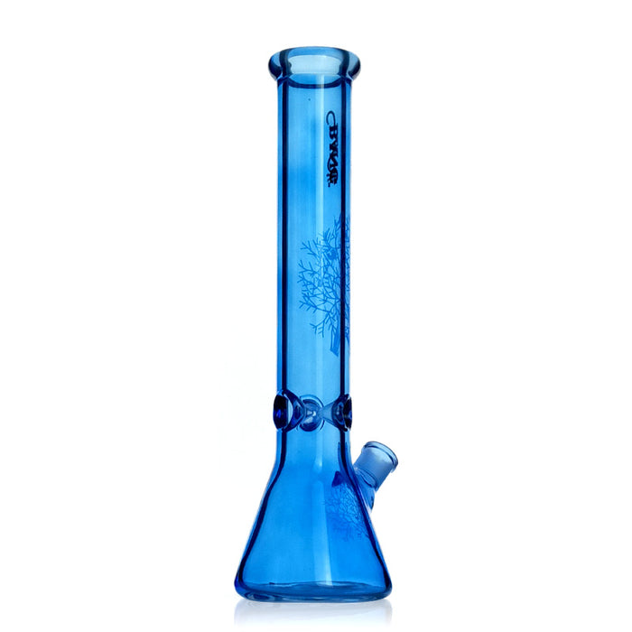 Beaker Water Pipes Blue Luminous 15" Glass Pipes Somking Pipe 287#