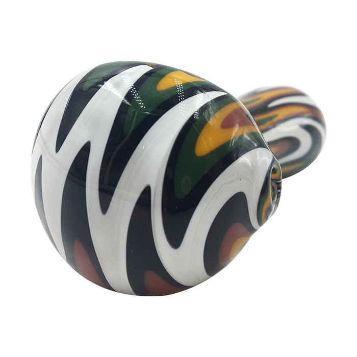 White Switchbacks Bowl Orange Combination of Printing Spoon Hand Pipe 172#