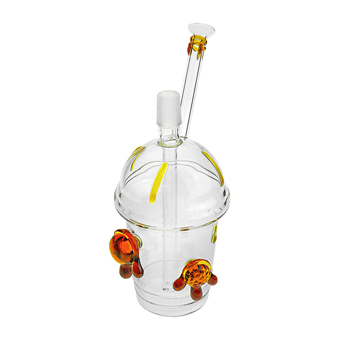 8" Turtle Glass Cup Bubbler