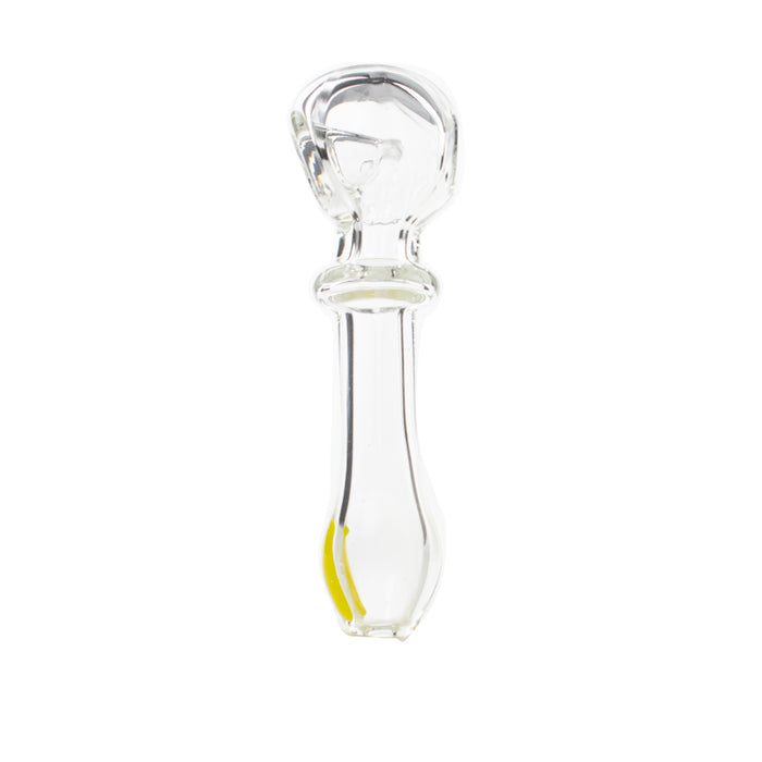 4.7“ Glass Hand Pipe Spoon Pipe Clear Color G40