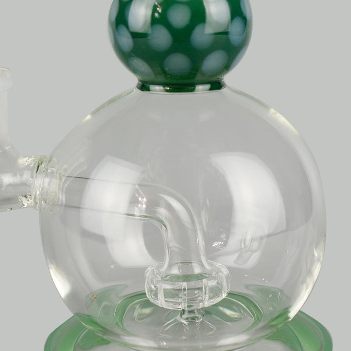 Spherical Small Glass Smoking Hookah Green Color 382#
