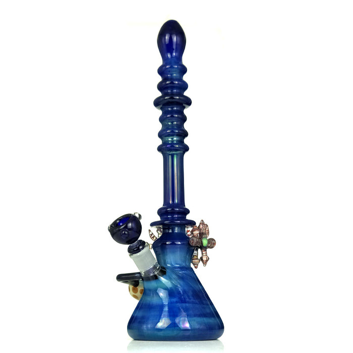 Colorful Beaker Beautiful Luxury Glass Water Pipes Dab Rig Pipe