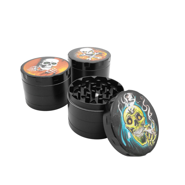 skull head Dry Herb Tobacco Grinder Metal For Smoking   Grinder Spice Tobacco Herb Grinder