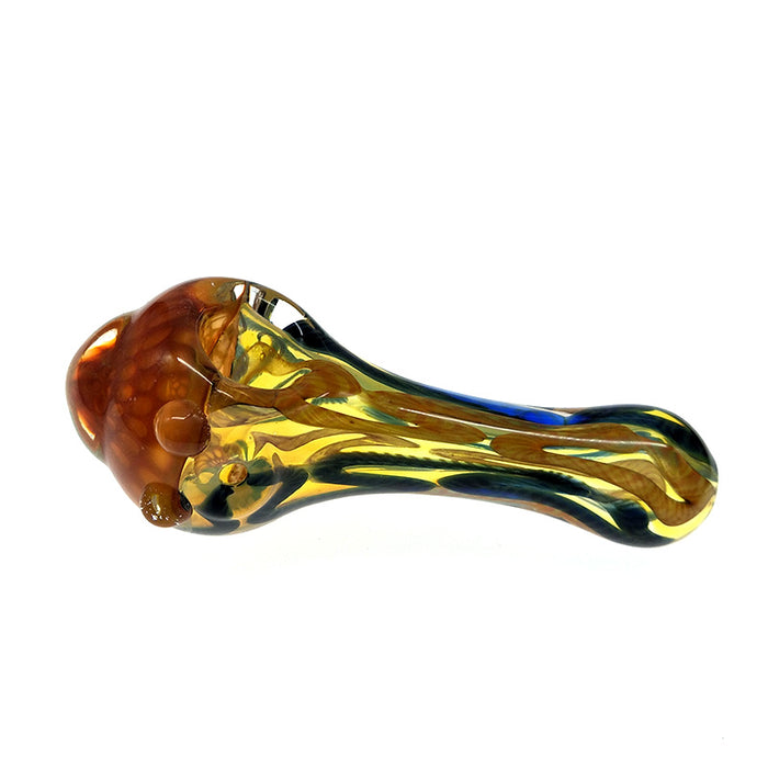 Colored Honeycomb Head Spoon Pipe  Hookah Glass Pipes 070#