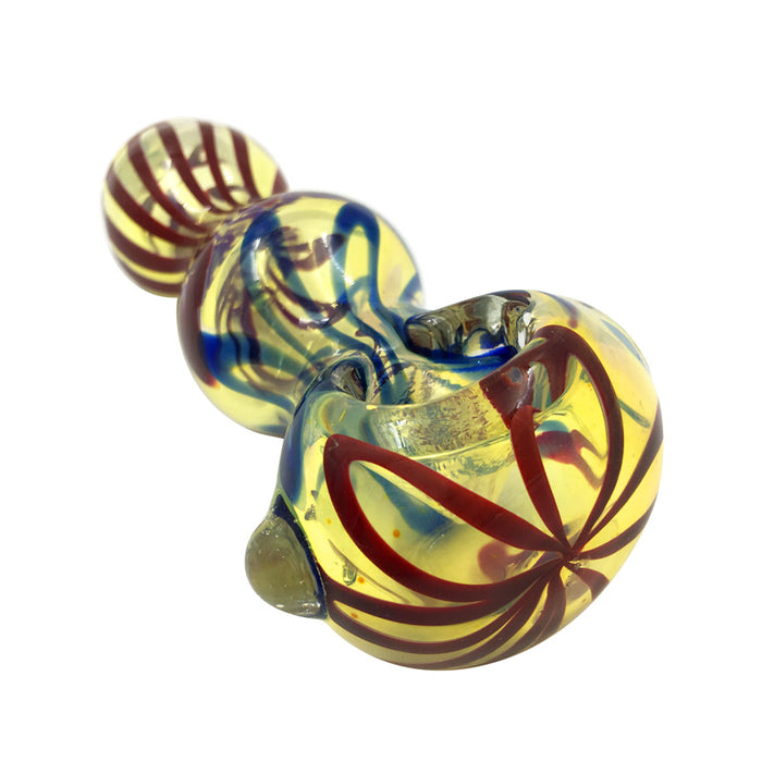 Sunflower Double Ball Structure Red-Blue Striped Pipe 010#