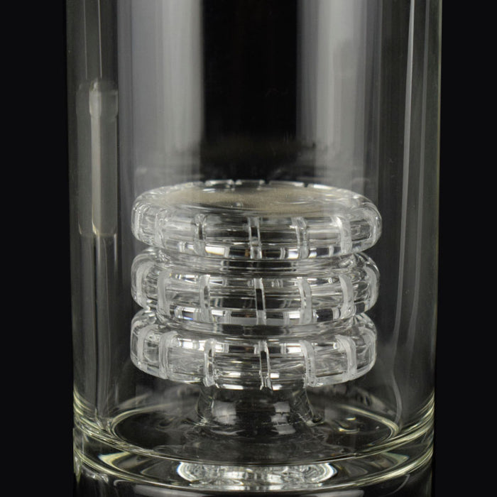 NEW Twin Cage Junior Glass Bongs Water Pipe 13.5" Tall 5mm Thickness 403#