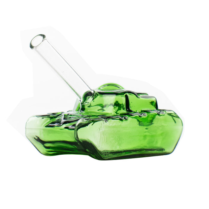 New Arrival Green Tank Glass Spoon Pipes G001