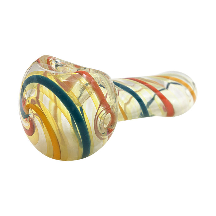 New Design Fumed Glass Hand Pipe with Color Line 259#
