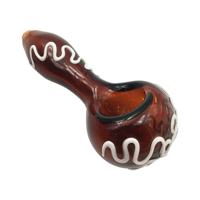 Summer Glass Spoon Pipes for Daily Smoke Brown Color 295#