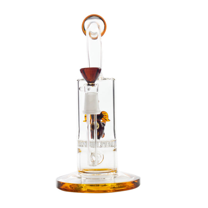 9" Tall  Recycler Dab Rig Glass Bong Oil Rigs Water Pipe with Animals