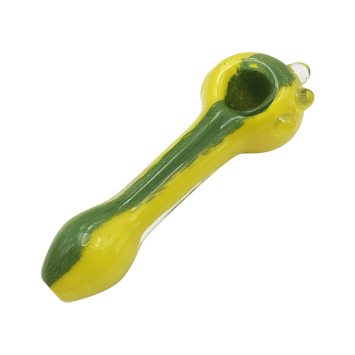 Orange Spoon Pipe Inside Green Pearl with Glass Marbles 244#