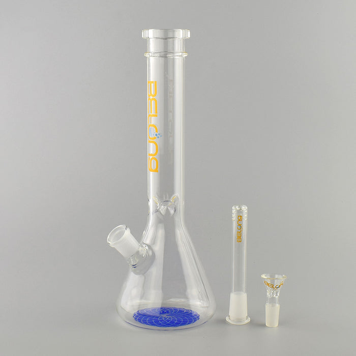 12" Tall Beaker Bong with DIfferent Color logo