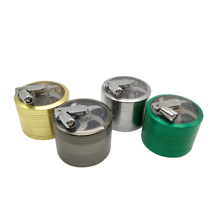 4 Layers Hand Shank Zinc Alloy Metal Herb Grinders Smoking Cigarettes Accessories Hookah Pipe Hand Muller Tobacco Grinder