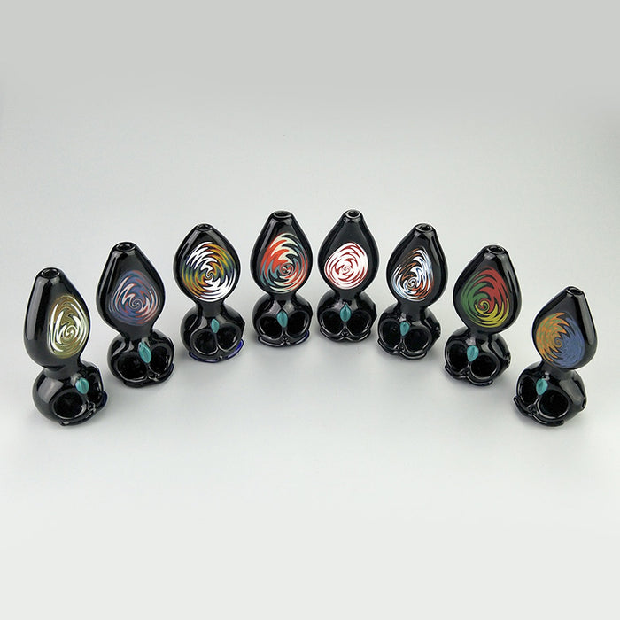 Owl Glass Hand Pipe in Various Colors 605#