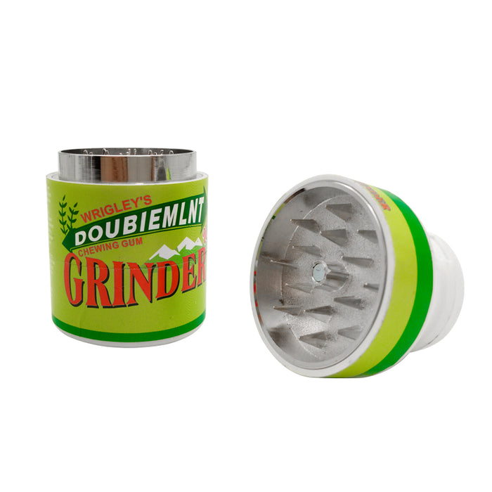 3 layer Creative Classic Fashion Hidden Chewing Gum Extra Style Metal Herbal Grinder Herb Tobacco Grinder Smoking Pipe Hookah