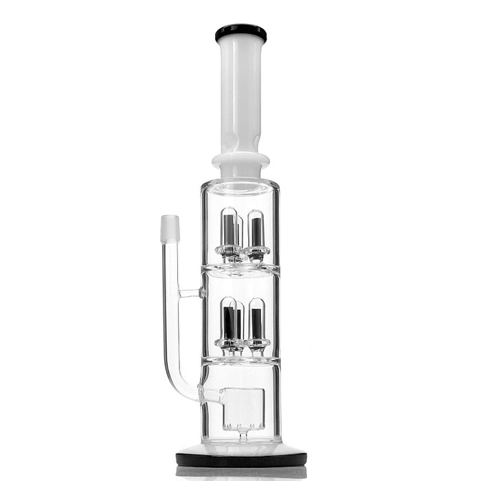 16" Thick Glass Smoking Water Pipe with Netted Disc Diffuser