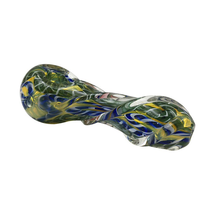 Half Parts Rainbow Half Parts Write Glass Spoon Pipe 226#