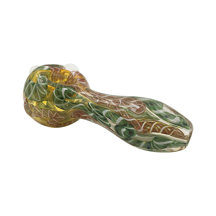 New Beautiful Colour Pipes Glass Hand Spoon 427#