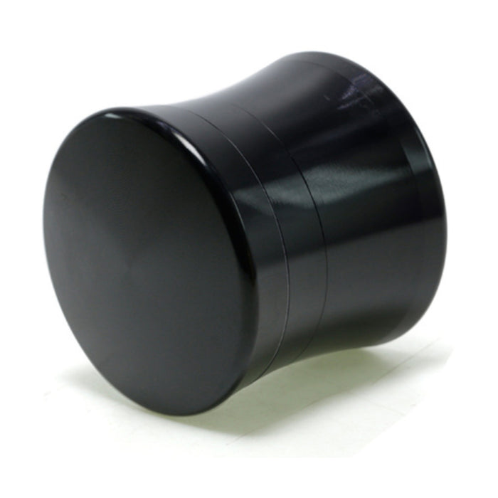 50MM Four-layer Double Chamfer Sector Grinding Flat Aluminum Alloy Smoke Grinder | Black