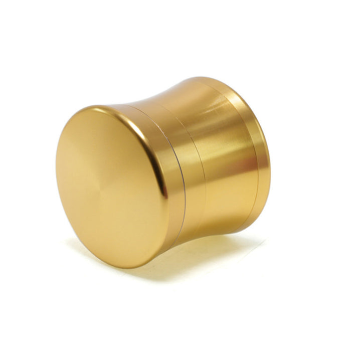 50MM Convex Four-Layer Aluminum Alloy Thin Waist Design Herb Grinder | Gold