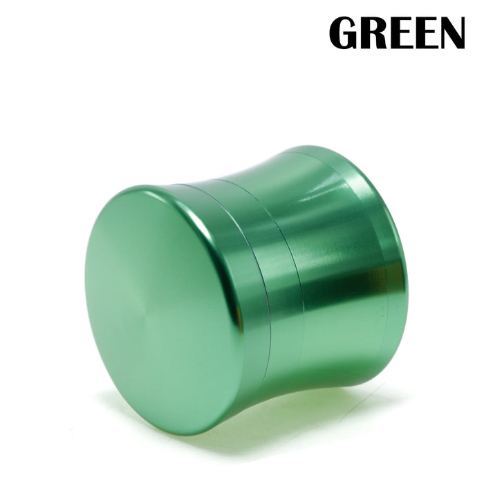 50MM Convex Four-Layer Aluminum Alloy Thin Waist Design Herb Grinder | Green