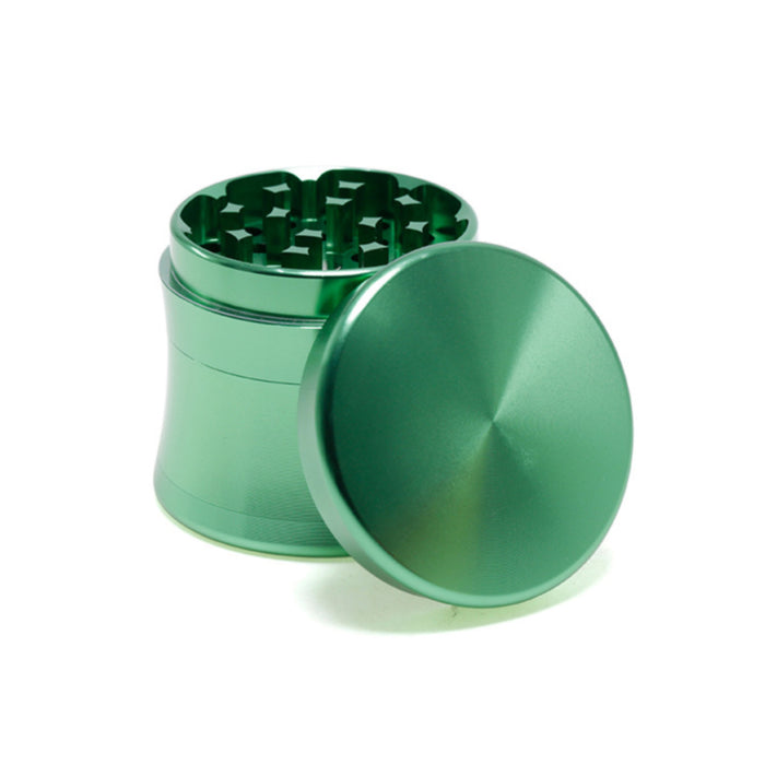 50MM Convex Four-Layer Aluminum Alloy Thin Waist Design Herb Grinder | Green
