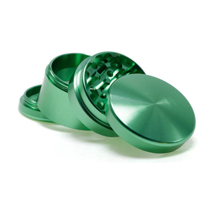 50MM Convex Four-Layer Aluminum Alloy Thin Waist Design Herb Grinder | Green