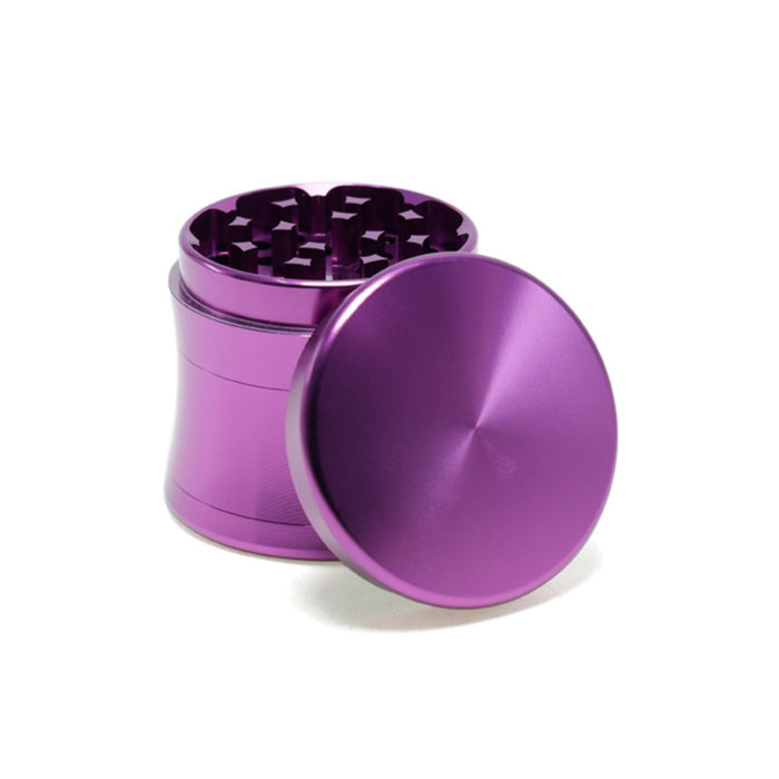 50MM Four-layer Double Chamfer Sector Grinding Flat Aluminum Alloy Smoke Grinder | Purple