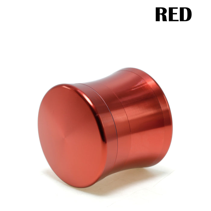 50MM Four-layer Double Chamfer Sector Grinding Flat Aluminum Alloy Smoke Grinder | Red