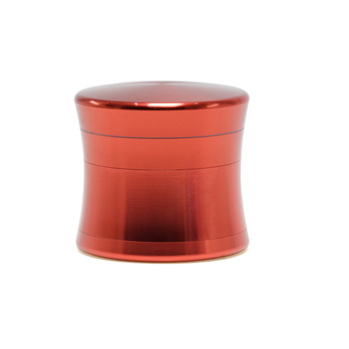 50MM Convex Four-Layer Aluminum Alloy Thin Waist Design Herb Grinder | Red