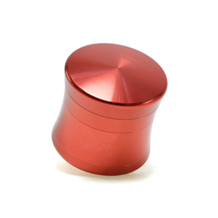 50MM Convex Four-Layer Aluminum Alloy Thin Waist Design Herb Grinder | Red