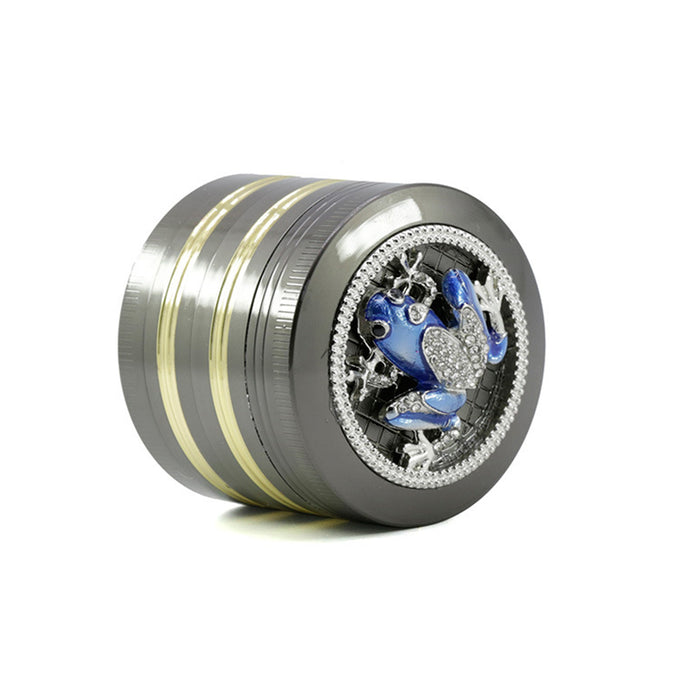 50MM Four-layer Zinc Alloy Diamond Inlaid Frog Phnom Penh Smoke Grinder