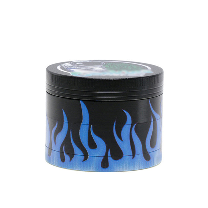 50MM Zinc Alloy Half Pack Flame Pattern Smoke Grinder
