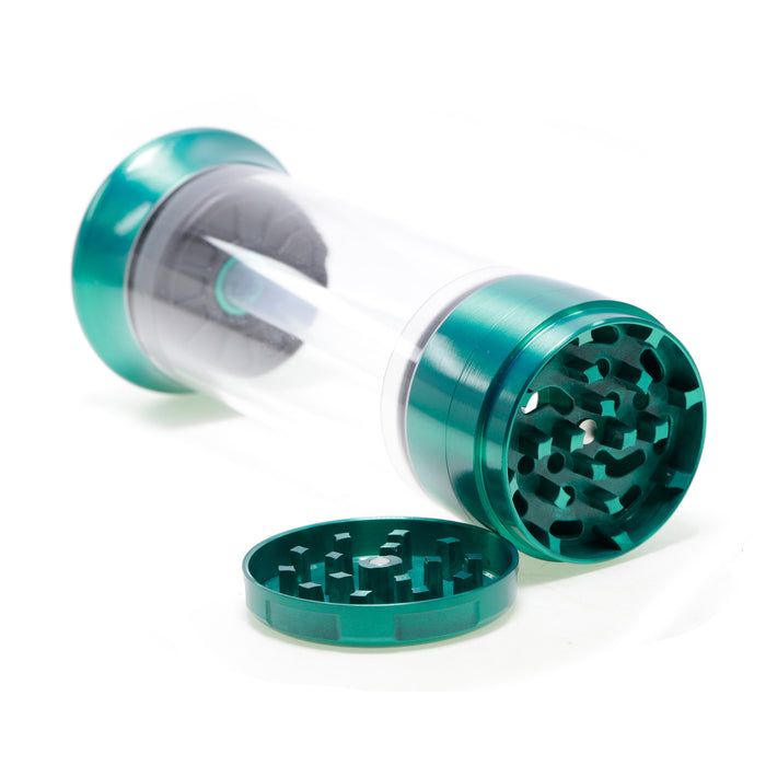 52MM Chamfered Single Independent Packaging Zinc Alloy Herb Grinder-Green