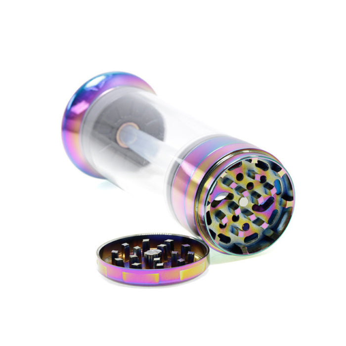 52MM Chamfered Single Independent Packaging Zinc Alloy Herb Grinder-Ice-Blue