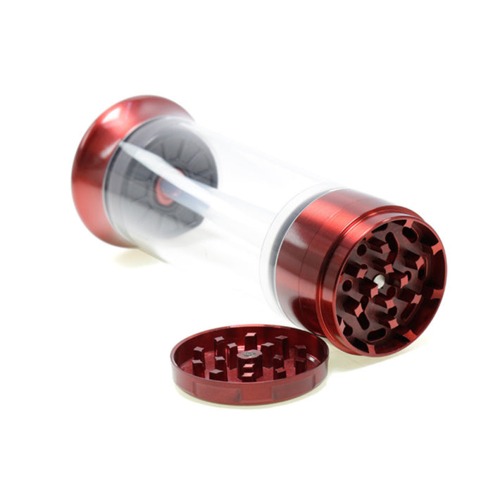 52MM Chamfered Single Independent Packaging Zinc Alloy Herb Grinder-Red