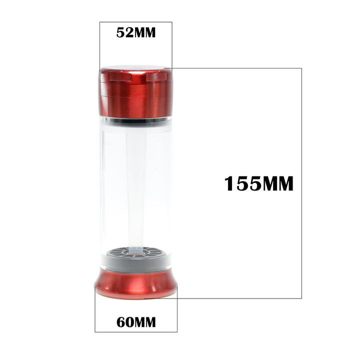 52MM Chamfered Single Independent Packaging Zinc Alloy Herb Grinder-Red