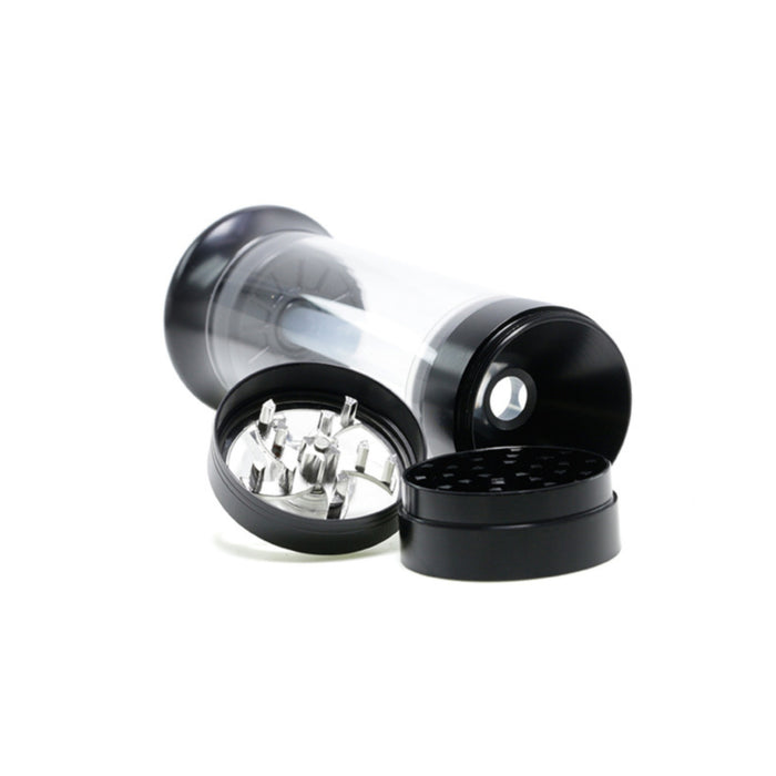 Diameter 52MM Rocker Zinc Alloy With Pipe Weed Grinder | Black Color