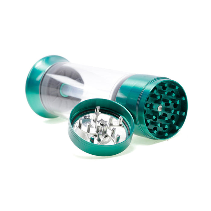 Diameter 52MM Rocker Zinc Alloy With Pipe Weed Grinder | Green Color
