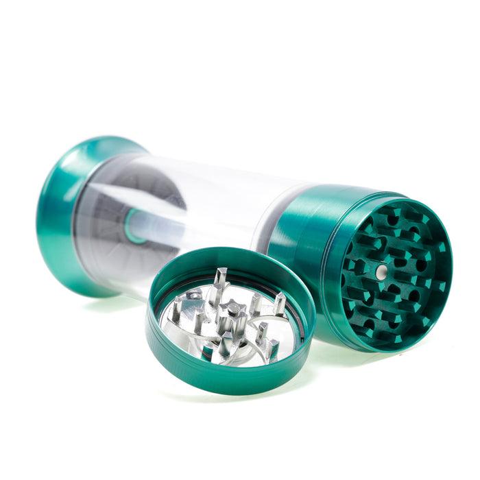 Diameter 52MM Rocker Zinc Alloy With Pipe Weed Grinder | Green Color