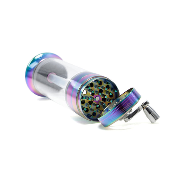 Diameter 52MM Rocker Zinc Alloy With Pipe Weed Grinder | Ice-Blue