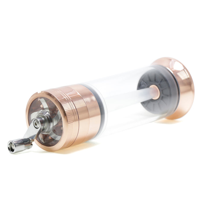 Diameter 52MM Rocker Zinc Alloy With Pipe Weed Grinder | Rose-Gold