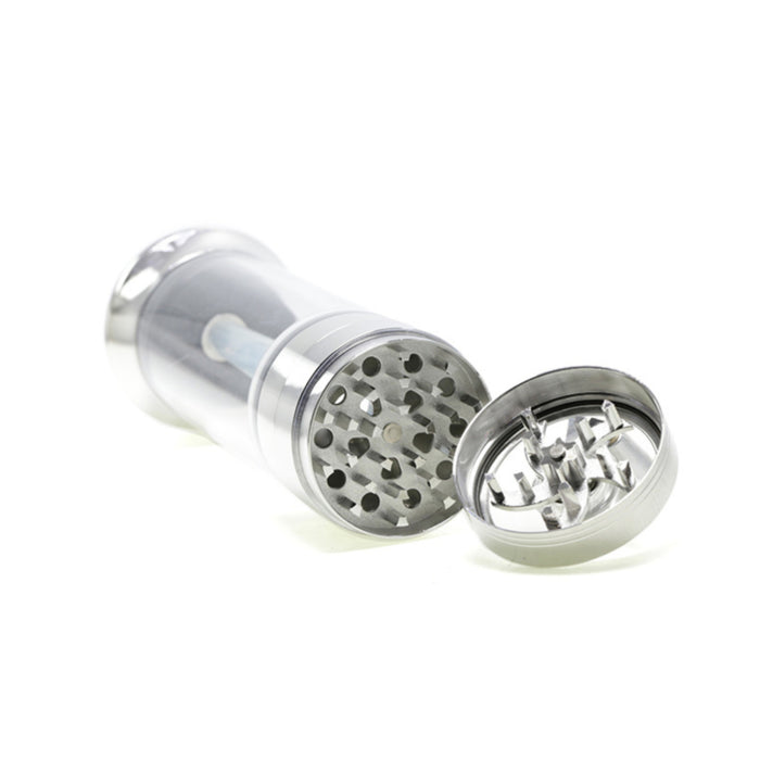 Diameter 52MM Rocker Zinc Alloy With Pipe Weed Grinder | Silver Color