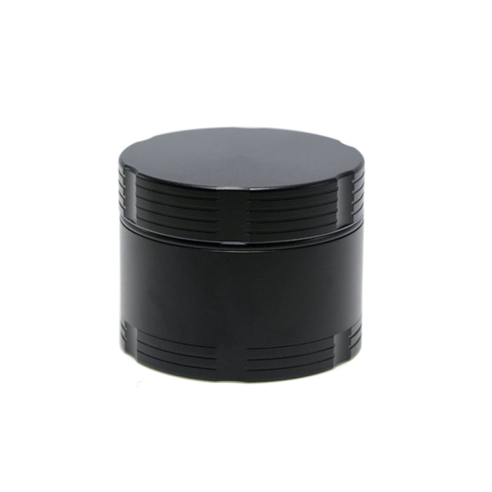 55MM Double Chamfered Flat Aluminum Alloy Herb Grinder | Black Color