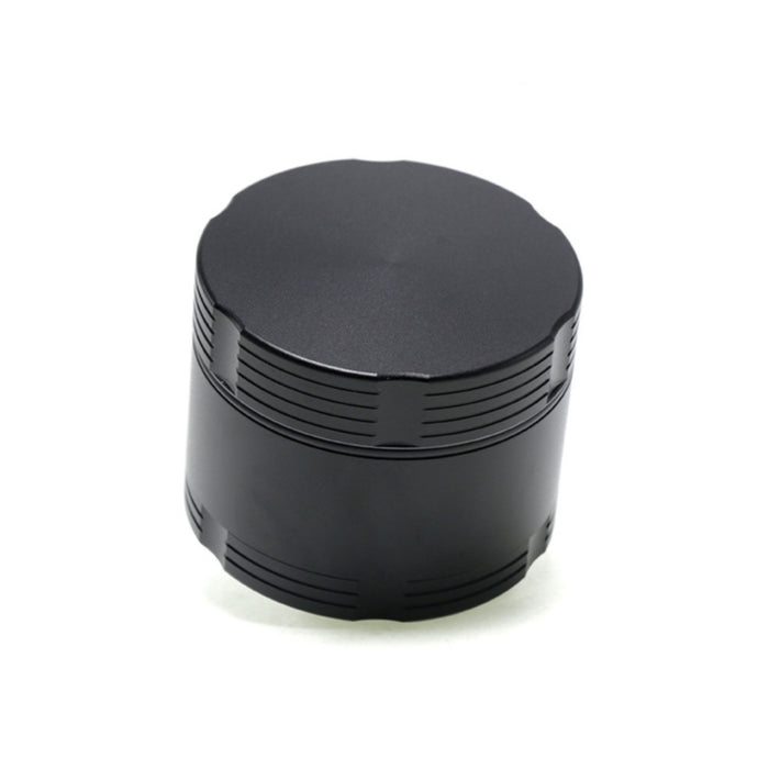 55MM Double Chamfered Flat Aluminum Alloy Herb Grinder | Black Color