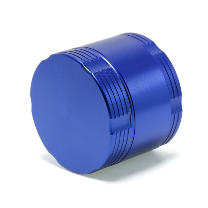 55MM Double Chamfered Flat Aluminum Alloy Herb Grinder | Blue Color
