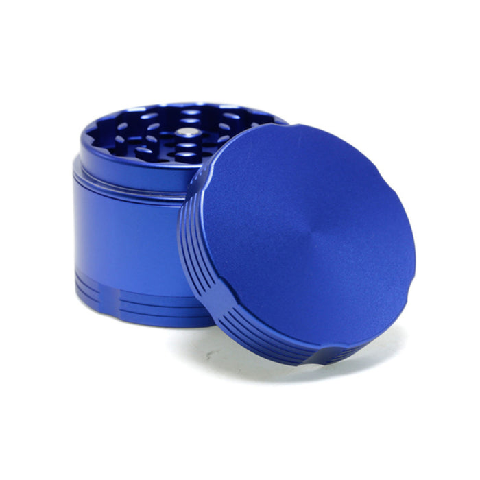 55MM Double Chamfered Flat Aluminum Alloy Herb Grinder | Blue Color