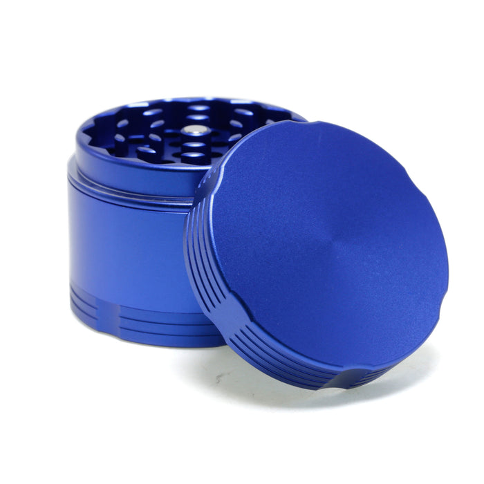 55MM Double Chamfered Flat Aluminum Alloy Herb Grinder | Blue Color