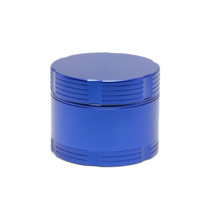 55MM Double Chamfered Flat Aluminum Alloy Herb Grinder | Blue Color