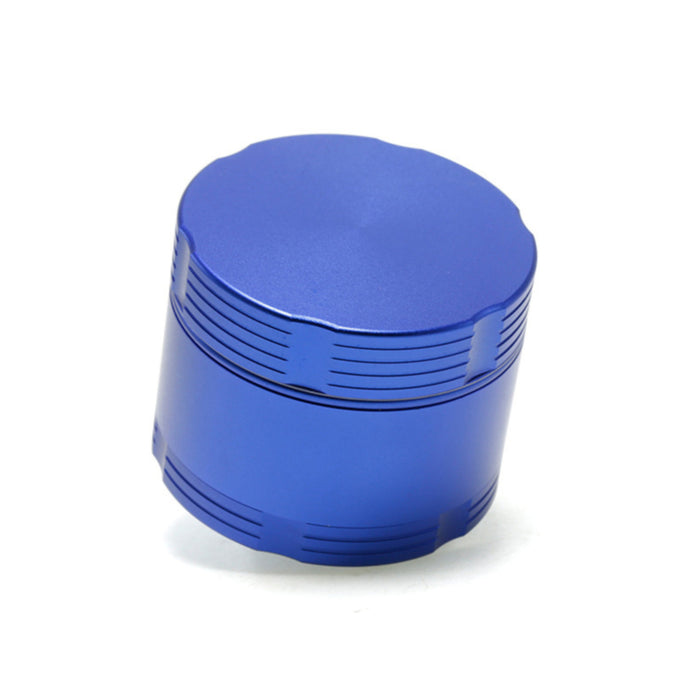 55MM Double Chamfered Flat Aluminum Alloy Herb Grinder | Blue Color